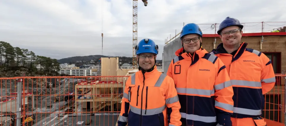 Skanska har kuttet 1.720 tonn CO2 på Bergens-prosjekt